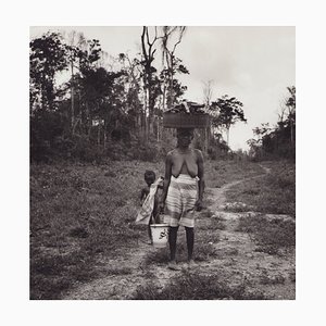 Fotografía en blanco y negro de Hanna Seidel, Surinamese Mother and Child, años 60
