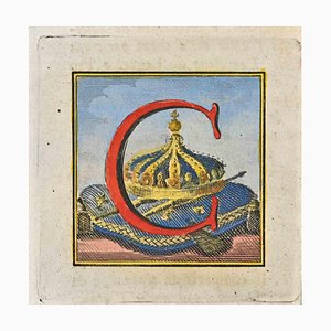 Luigi Vanvitelli, Letra del alfabeto: C, Grabado, siglo XVIII
