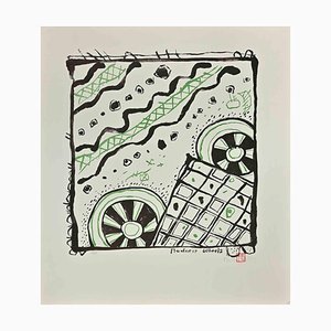 Lithographie Martin Bradley, Madness Wheels, 1970s
