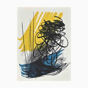 Hans Hartung, Composición abstracta, Litografía, 1972