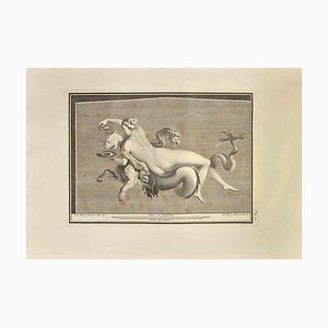 Giovanni Morghen, Antikes Römisches Fresko, Radierung, 18. Jh