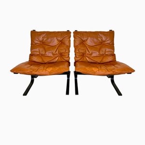 Mid-Century Norwegian Leather Seista Chairs by Ingmar Relling