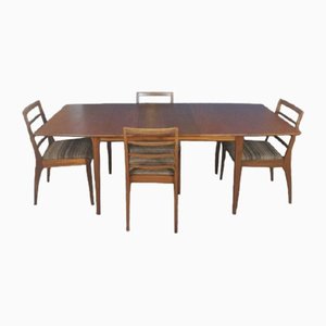 Ausziehbarer Vintage Tisch und Stühle von AH McIntosh, 1960er, 5er Set