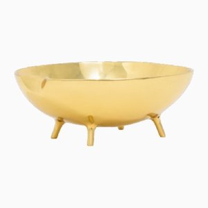 Polished Brass Bowl with Legs by Alguacil & Perkoff