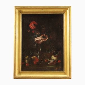 Artiste Italien, Nature Morte, 17ème Siècle, Huile sur Toile, Encadrée