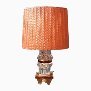 Bicoloured Crystal Table Lamp by Gustaf Leek for Orrefors, 1960s