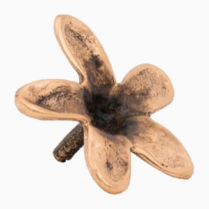 Small Plumeria Flower Paperweight Bronze with Patina by Alguacil & Perkoff LTD
