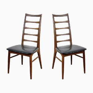 Lis Ladderback Chairs in Teak by Niels Koefoed for Koefoeds Hornslet, 1960s, Set of 2