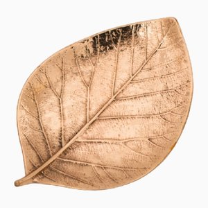 Cast Bronze Leaf Decorative Handmade Dish Vide-Poche by Alguacil & Perkoff LTD