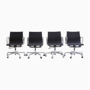 EA117 Office Chairs in Aluminium by Charles & Ray Eames for Vitra, Set of 4