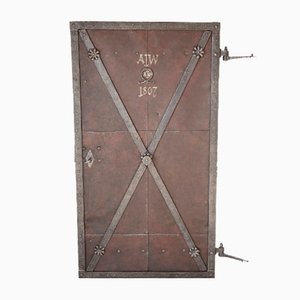 Antike Tür aus Eisenblech, 1800er