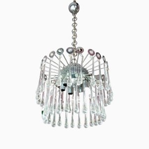 Mid-Century Italian Murano Waterfall Chandelier