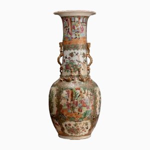 Vase Canton Rosa en Porcelaine, Chine, 1880s