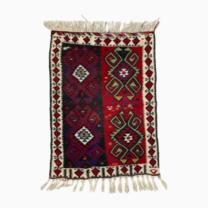 Alfombra Kilim turca vintage pequeña de lana