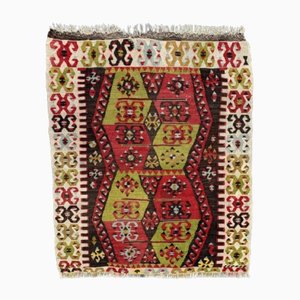 Small Vintage Turkish Kilim Rug in Wool