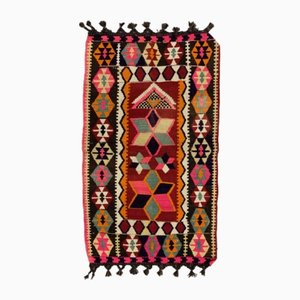 Small Vintage Turkish Kilim Rug in Wool
