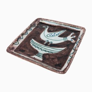 Glazed Ceramic Tray by Guido Gambone, 1950s