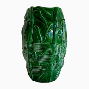 Vintage French Vase in Green, 1970s