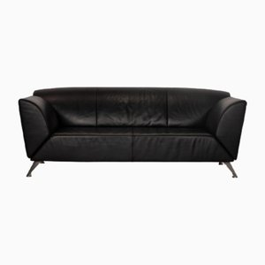 JR-8100 Two-Seater Sofa in Black Leather from Jori