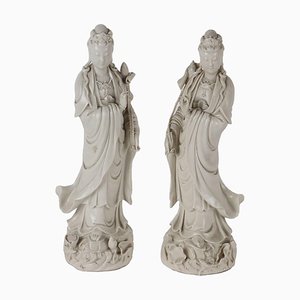 Guanyin Skulpturen aus Porzellan, 2 . Set