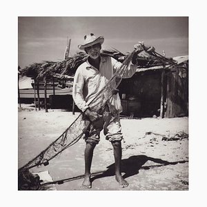 Hanna Seidel, pescador venezolano, fotografía en blanco y negro, años 60