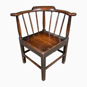 Antique Wabi Sabi Wooden Corner Chair