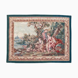 Vintage Aubusson Hand Woven Tapestry, 1990s