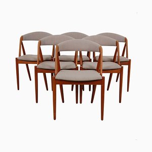 Dinning Chairs in Teak by Kai Kristiansen, Set of 6