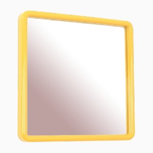 Mirror with Yellow Plastic Frame