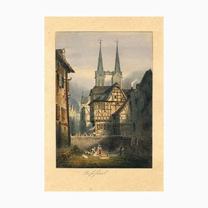 Boppart am Rhein Miniatur, Deutschland, 1830er, Aquarell