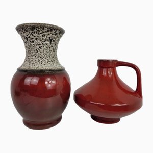 Fat Lava Vases Germany from Scheurich - Jopeko, 1970s, Set of 2