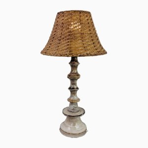 Beige-Brown Ceramic Table Lamp from Kaiser, 1950s