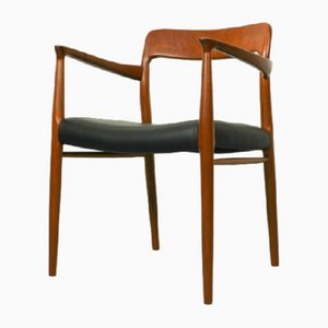 Teak and Leather Model 65 Dining Chair attributed to Niels Otto Møller from J.L. Møllers, 1960s