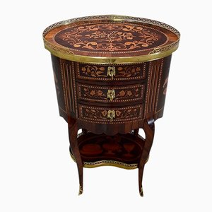 Louis XV / Louis XVI Transition Style Marquetry Chest of Drawers