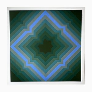 Jim Bird, Tribute to Vasarely, años 70, Fotolitografía