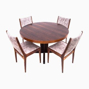 Rosewood Extendable Dining Table and Chairs by J.andersen for Uldum Mobelfabrik, Denmark, 1960s, Set of 7