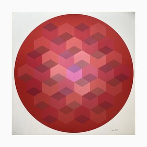 Jim Bird, Tribute to Vasarely, años 70, Fotolitografía