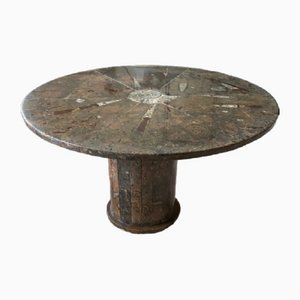 Mid-Century German Coffee Table in Fossil Stone, 1960s