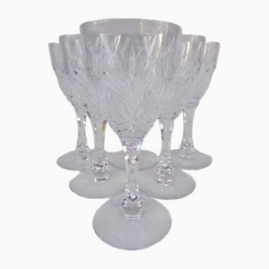 Crystal Moselle Wine Glasses from Saint Louis, 1940s, Set of 6