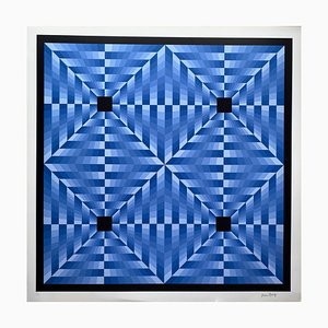 Jim Bird, Tribute to Vasarely, 1970s, Photolithograph