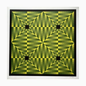 Jim Bird, Hommage à Vasarely, 1970s, Photolithographie