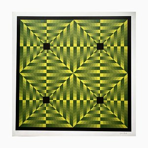 Jim Bird, Tribute to Vasarely, 1970s, Photolithograph