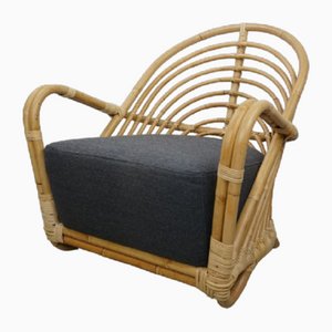 Vintage Rattan Lounge Chair by Arne Jacobsen