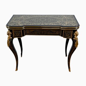 Table Console Napoléon III en Poirier Noirci, Milieu du 19ème Siècle