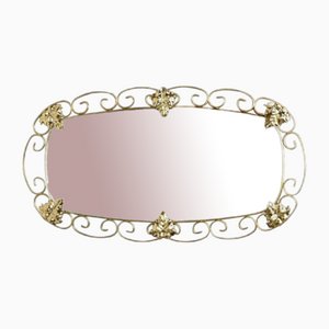 Oval Brass Mirror, 1950s