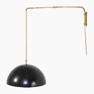 Brass and Lacquered Metal Wall Lamp from Stilnovo, 1950s