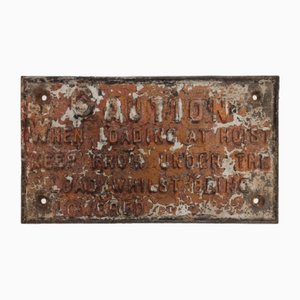 Antique Harber Wall Decoration Sign in Cast Iron, 1890s