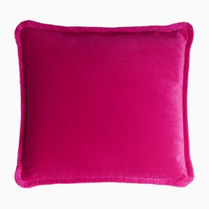 Happy Pillow in Velvet Fuchsia from Lo Decor