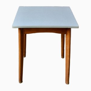 Tavolo piccolo vintage in formica con gambe a compasso, anni '60