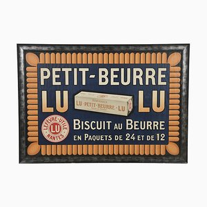 Vintage Framed Petit-Beurre LU Advertisement Sign